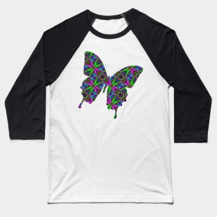 Neon Diamond Pattern Baseball T-Shirt